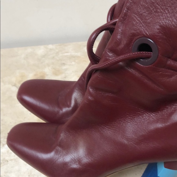 Malone Souliers Burgundy boots contrasting heel - Picture 5 of 7